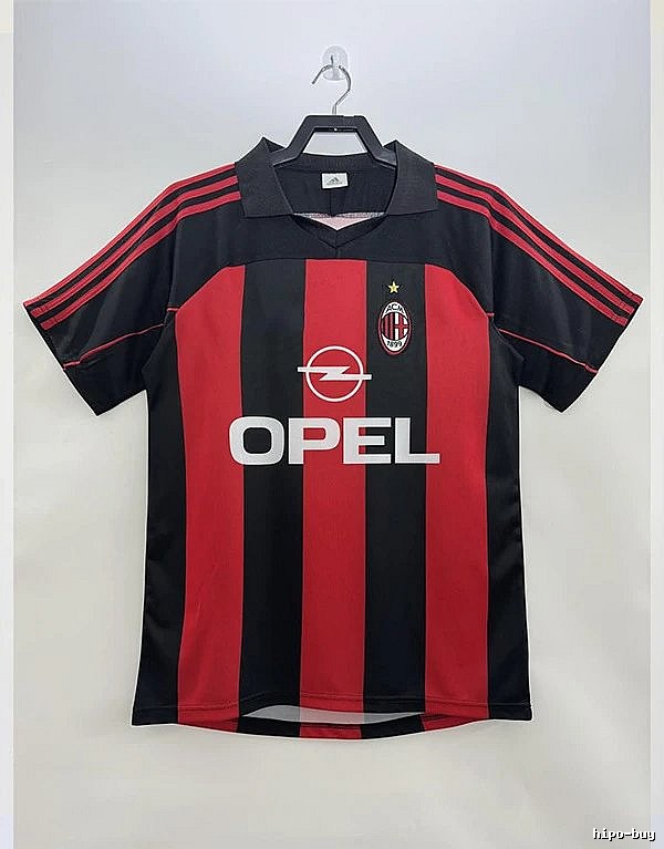AC Milan Lightweight Retro soccer jersey Red Black Striped for Trend Styling