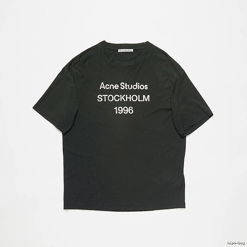Acne Studios 2090-80 Black Style Ac908026 Stockholm Logo T-Shirt Daily Styling