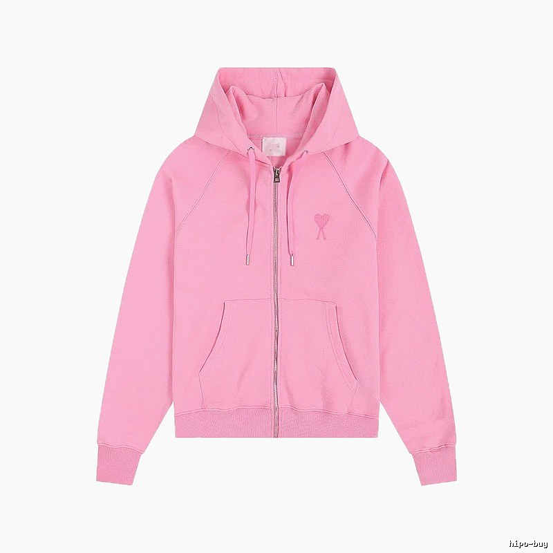 AMI Love Simple Style Pink Coat