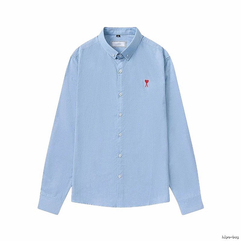 AMI minimalist style blue shirt