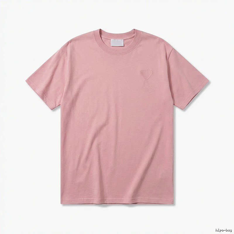 AMI simple and elegant pink T-shirt