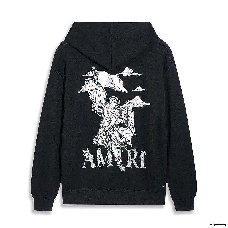 AMIRI Black Sweatshirt with Angel Print