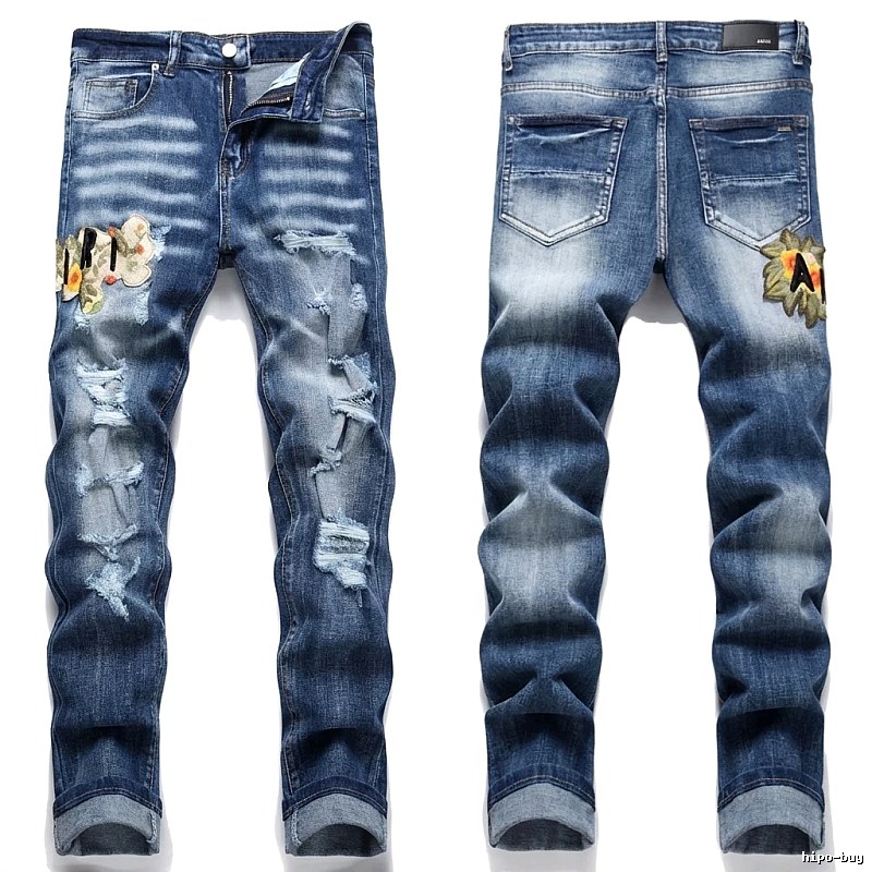 AMIRI Ripped Embroidered Jeans