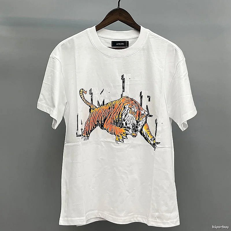 Amiri White Records Graphic T-Shirt Modern Fit
