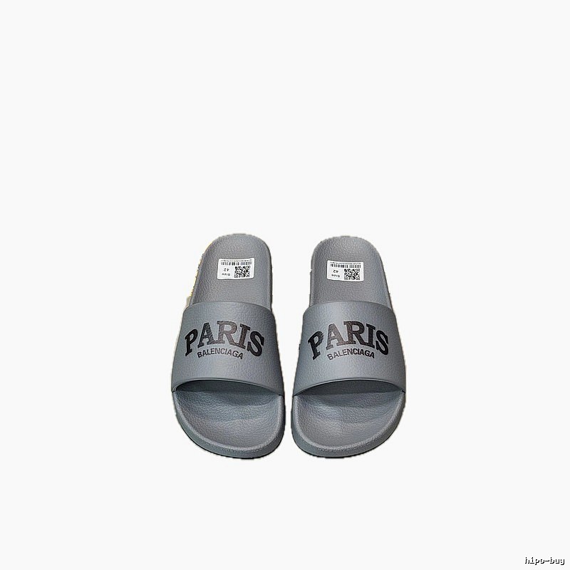 Balenciaga PARIS Trendy Grey Slippers