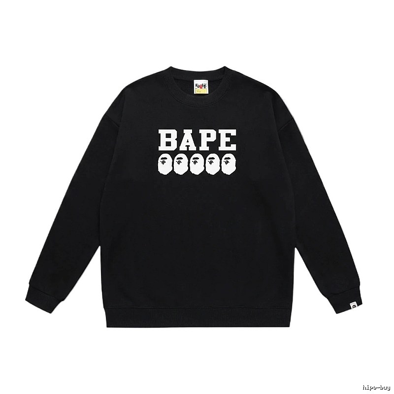 BAPE Ape Head Simple Black Sweatshirt