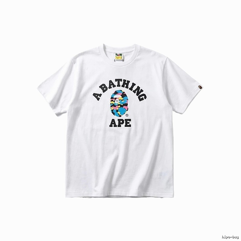 Bape Camouflage Alphabet White T-shirt
