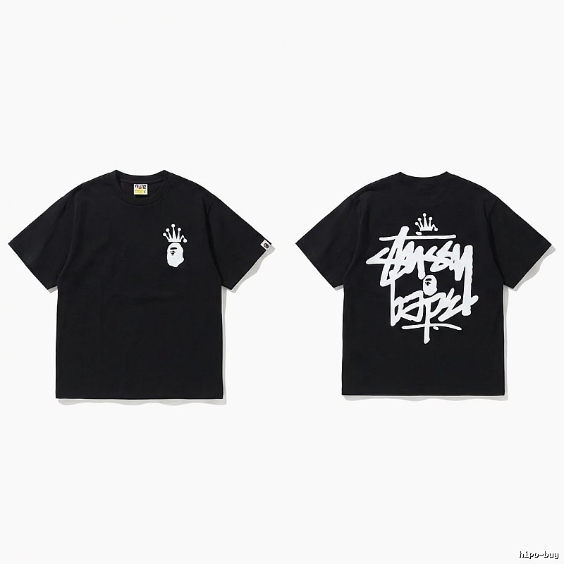 Bape Crown Graffiti Style Short-Sleeve Shirt