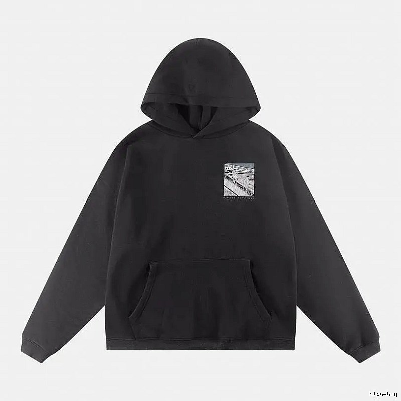Bold Print Direction Graphic Zip Hoodie Commuter Look