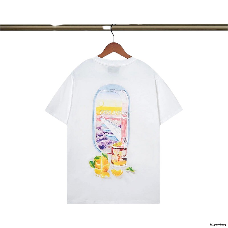 Casablanca Aviation Series Trendy Brand White T-shirt