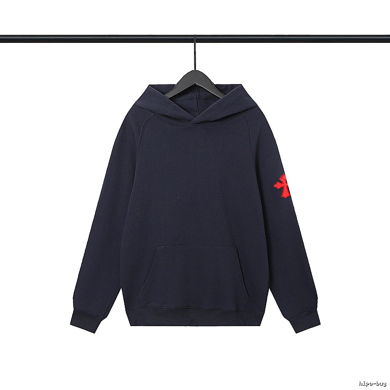 Chrome Hearts 2089-83 Navy Cross Graphic Hoodie Sport Casual