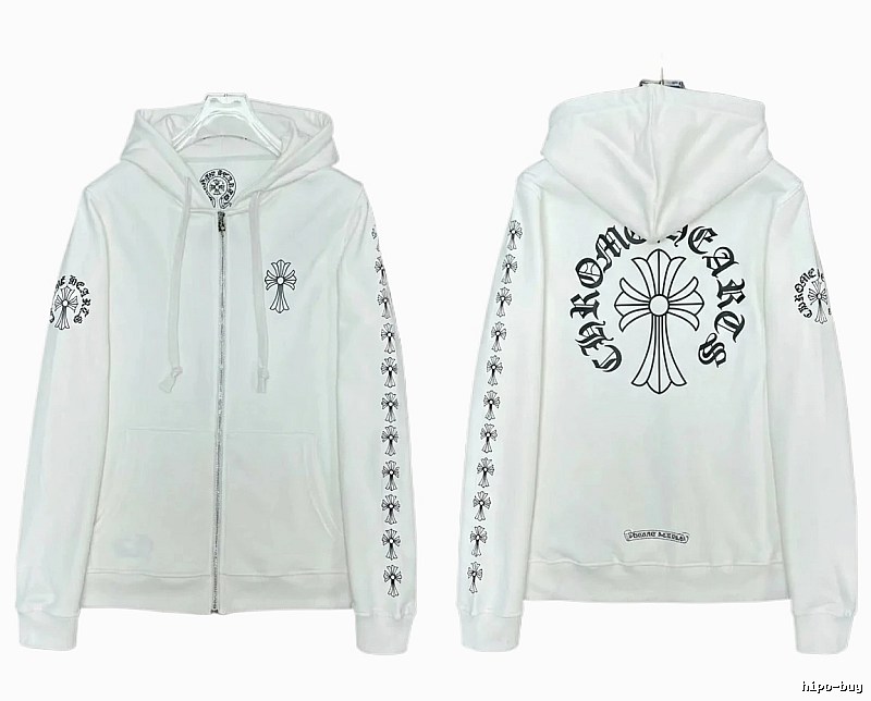 Chrome Hearts Cross Cool Style White Hoodie