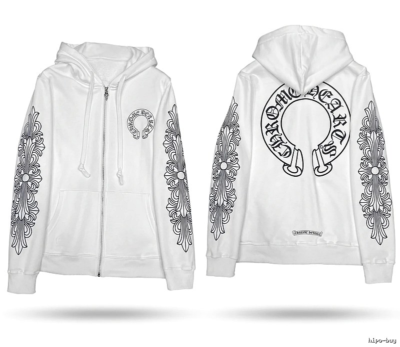 Chrome Hearts Printed Trendy and Cool Style White Hoodie