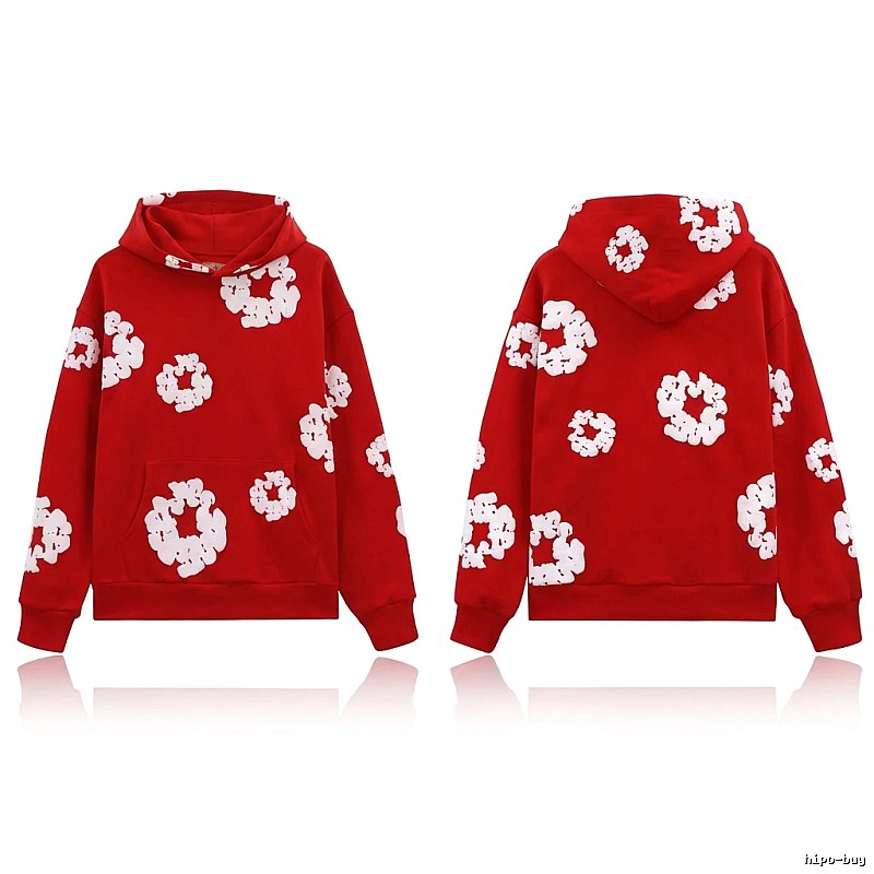 DENIM TEARS Print Retro Red Sweatshirt