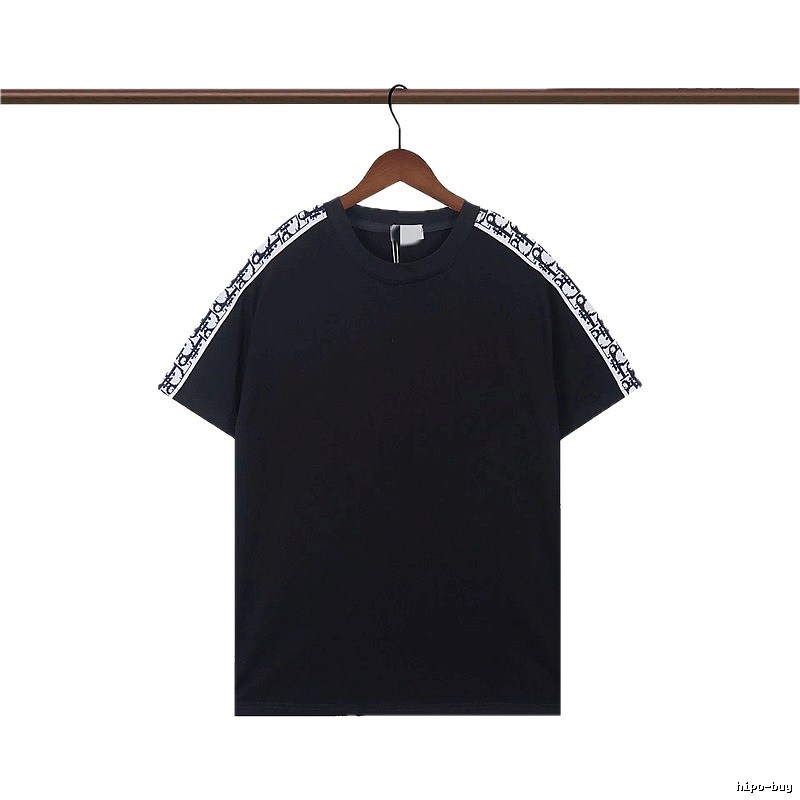 Dior Monogram Webbing Cool Street Style Black T-Shirt