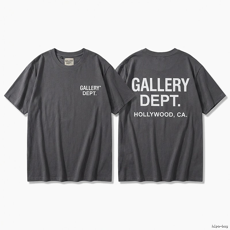 Gallery Dept Minimalist Style Dark Grey T-Shirt