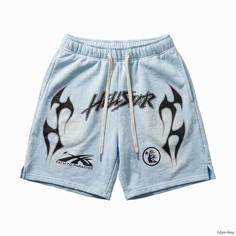 Hellstar dark style light blue shorts