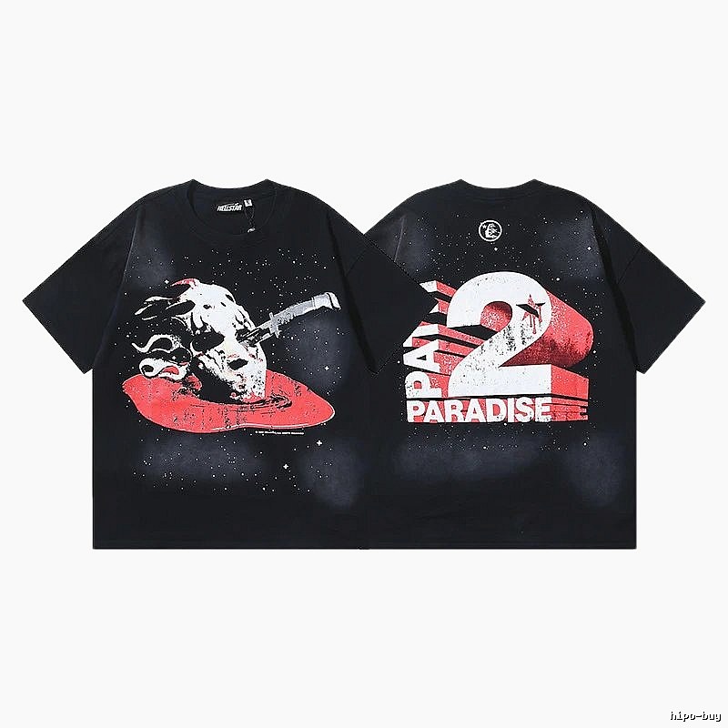 Hellstar Jason Print Dark Style Black T-shirt