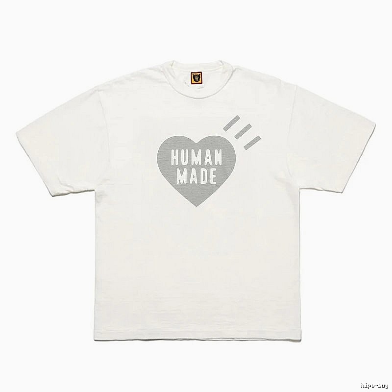Human Made Statement Heart logo T-shirt Black Green Human for Easy Pairing