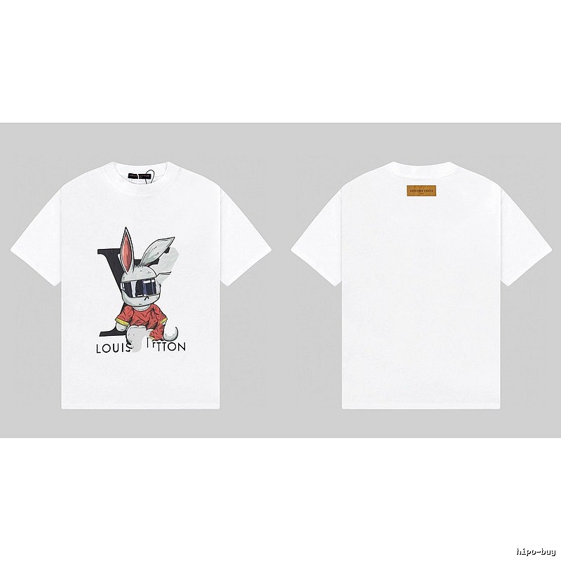 Louis Vuitton Cool Trendy Rabbit Print White T-Shirt