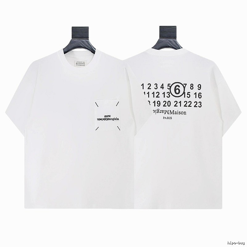 Maison Margiela MM6 Streetwear Brand White Short Sleeve T-shirt