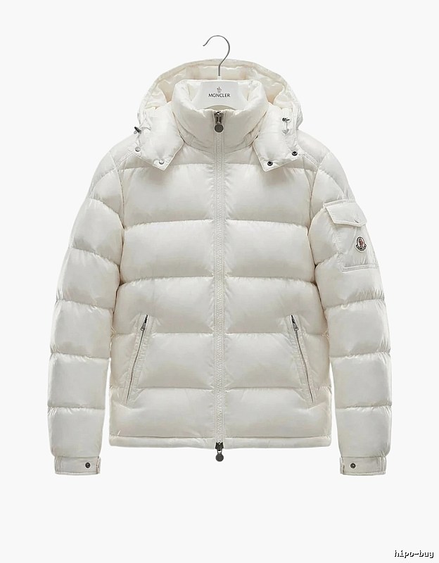 Moncler shiny and fashionable white down jacket