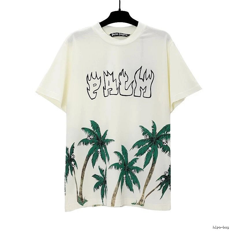 Palm Angels Gift Ready Logo T-shirt White Palm Tree with Standout Detail