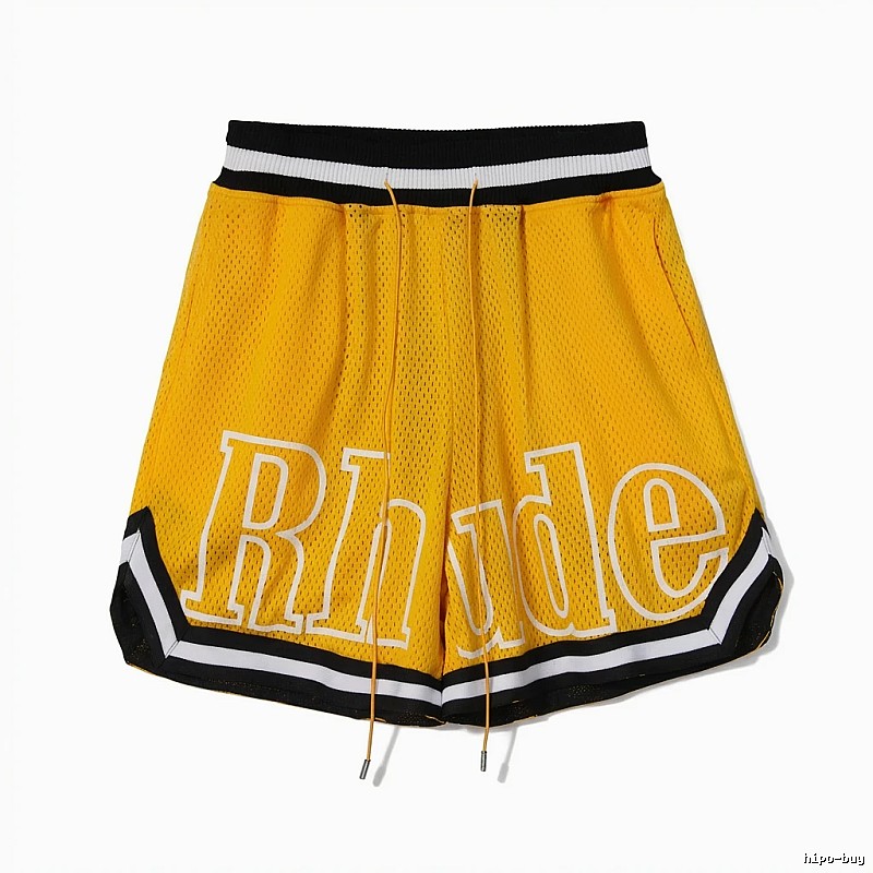 RHUDE sporty yellow shorts