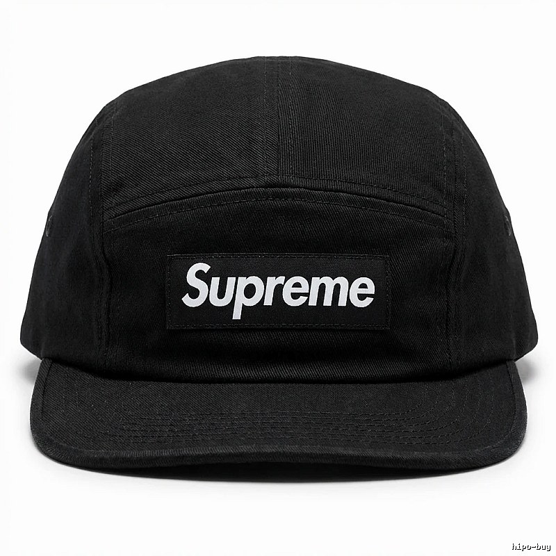 Supreme minimalist style black hat