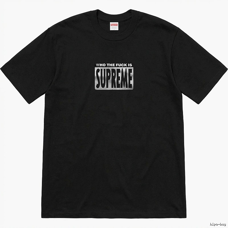 Supreme trendy and cool black short-sleeved shirt