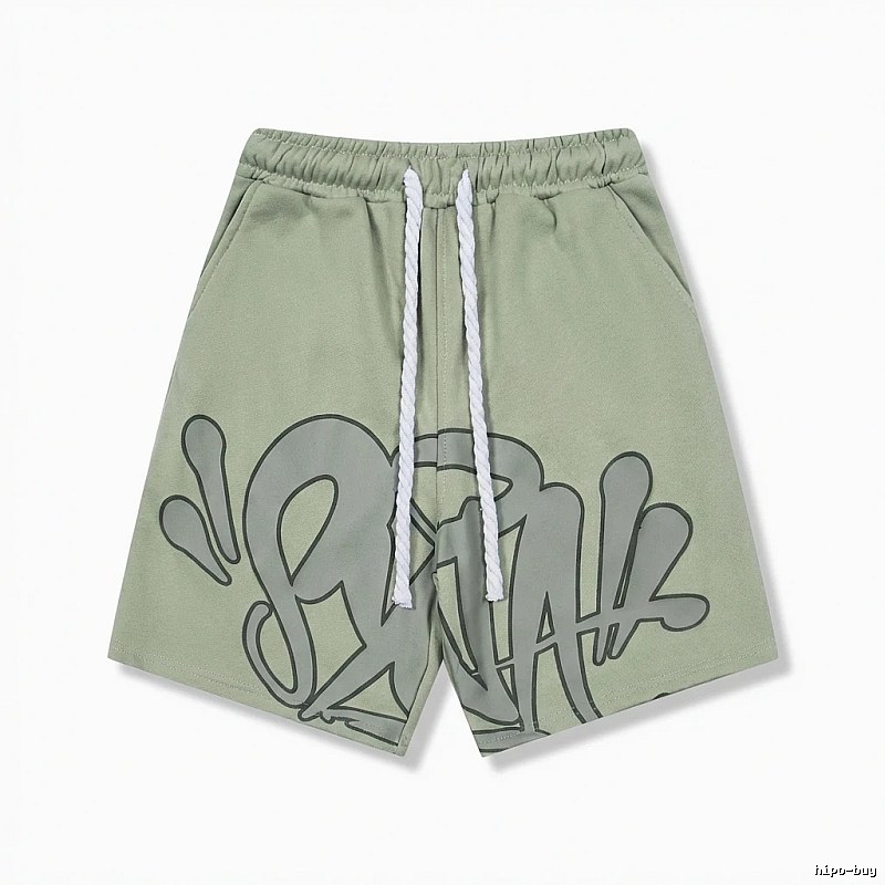 SynaWorld Graffiti Style Ash-Green Shorts