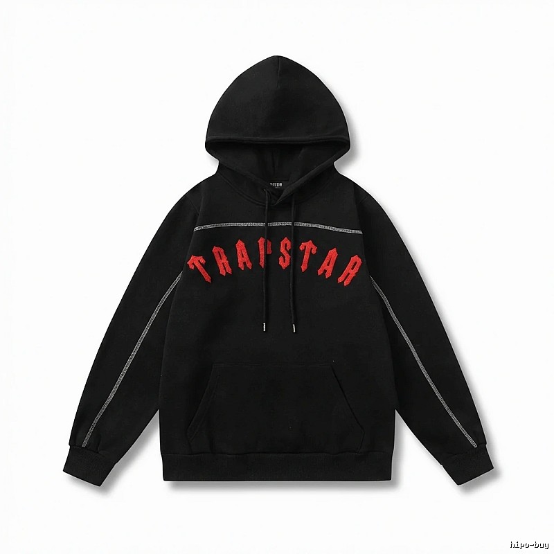 Trapstar Letter Trendy Cool Black Sweatshirt