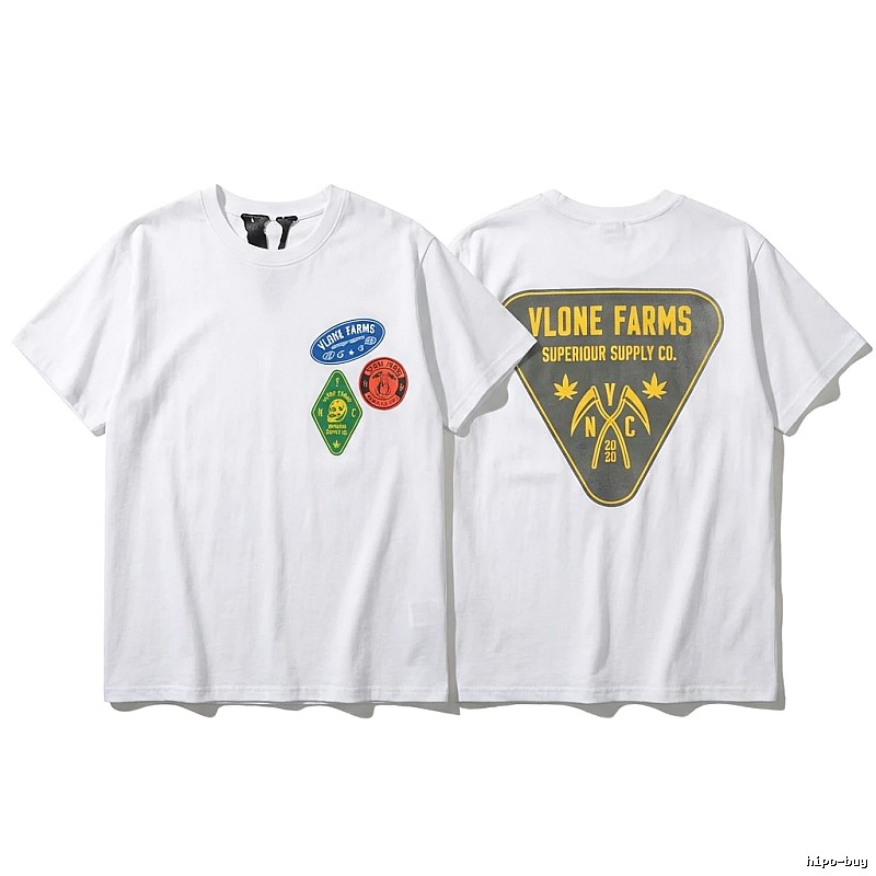 Vlone Farms series trendy white T-shirt