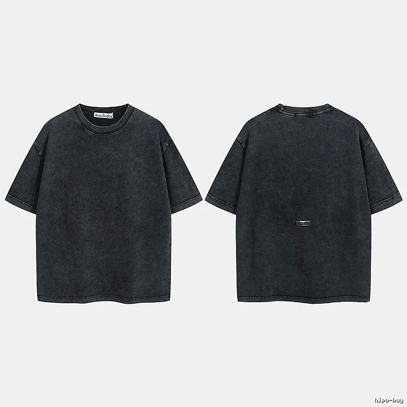 Acne Studios 2090-80 Black Style Ac908040 Stockholm Logo T-Shirt Modern Fit