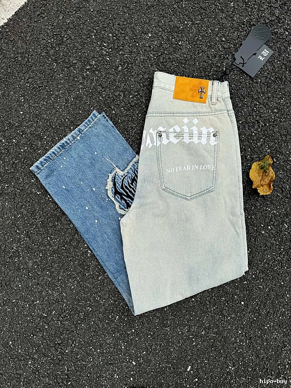 Acne Studios Large Pocket Lettering And Contrast Wing Artwork Casual Logo Jeans