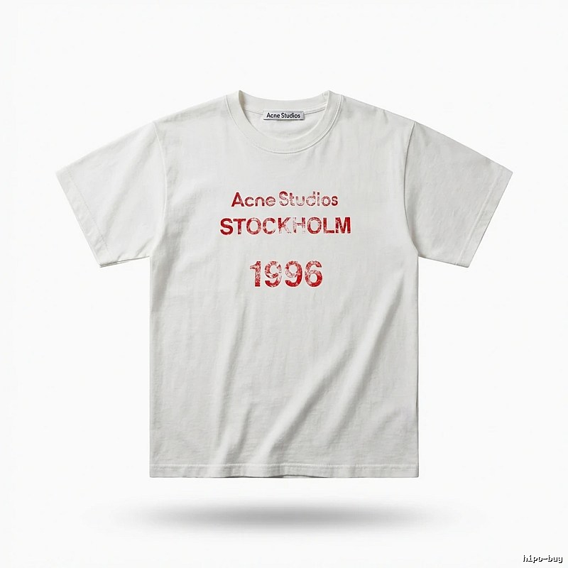 Acne Studios minimalist style white T-shirt