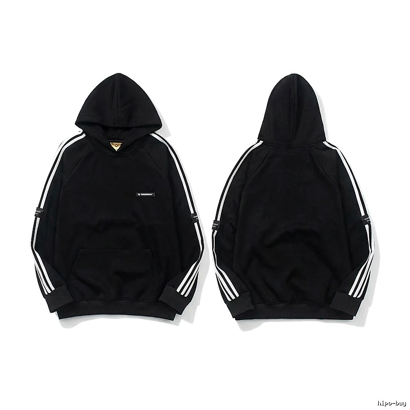 Adidas classic three - stripe black sweatshirt