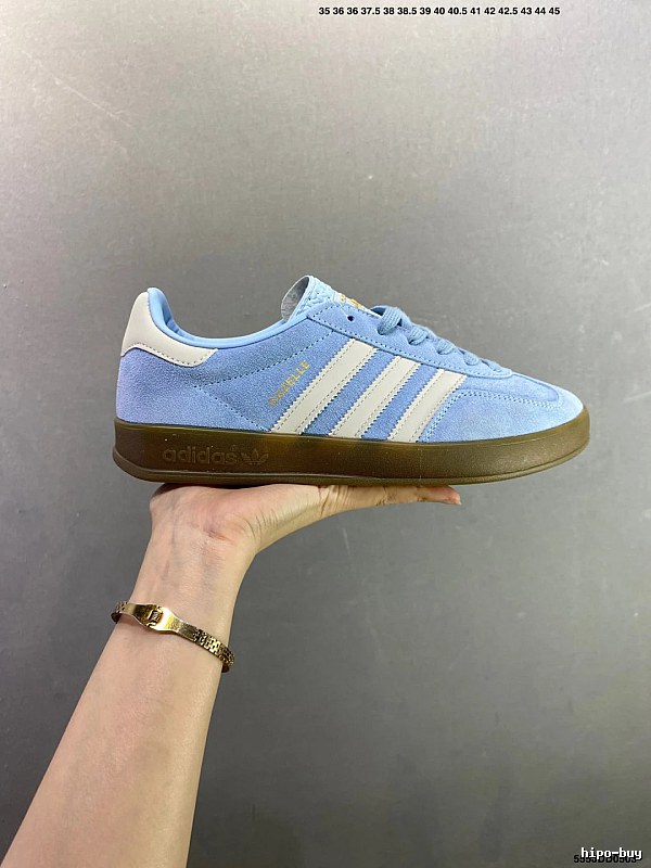 Adidas Low-Profile Sneakers, Light Blue and Cream and Slim Sport Lines