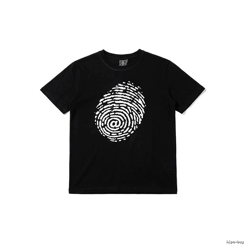 ADWYSD Fingerprint Trendy Black T-shirt