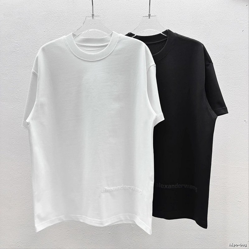 Alexander Wang Embossed Minimalist Solid Color T-shirt
