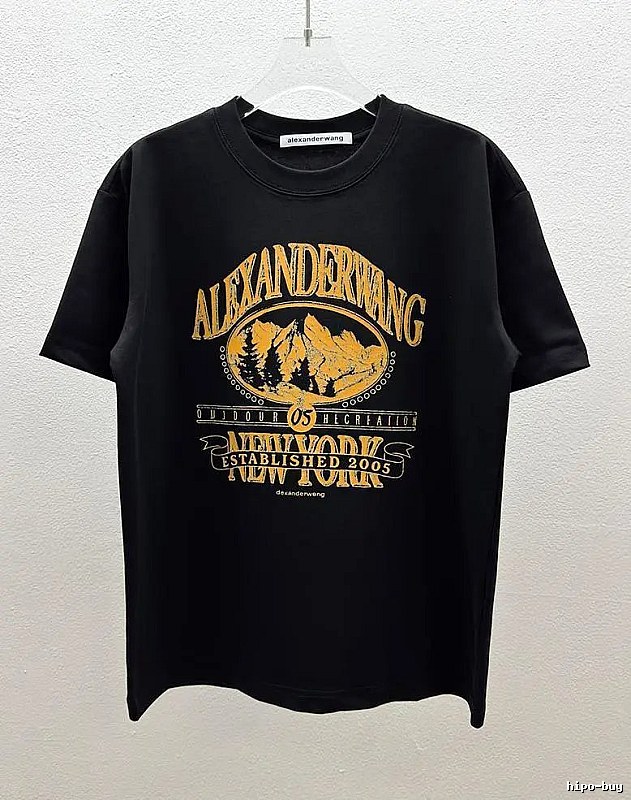 Alexander Wang Vintage Print Black Short-Sleeve T-Shirt