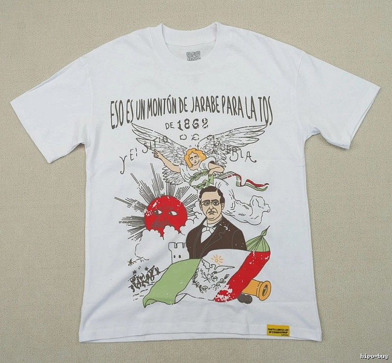 ALOCS Illustration Vintage Street Style White T-Shirt