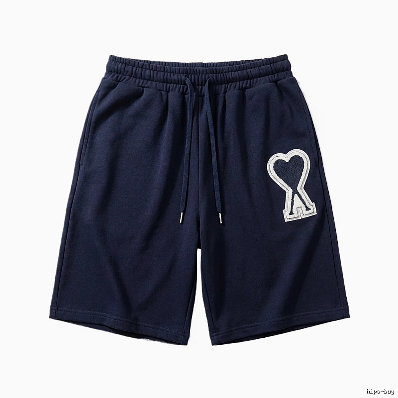 AMI Embroidered Heart Casual Shorts