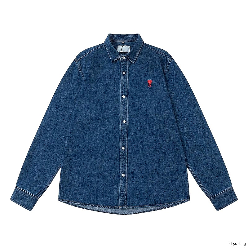 AMI Little Devil Trendy and Cool Denim Blue Shirt