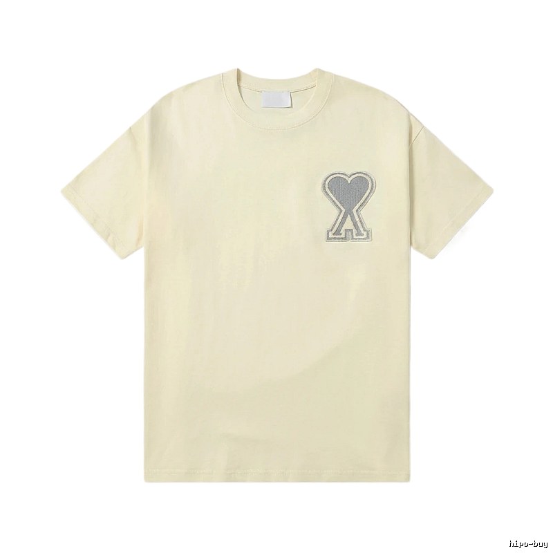 AMI Love Embroidery Minimalist Style T-shirt