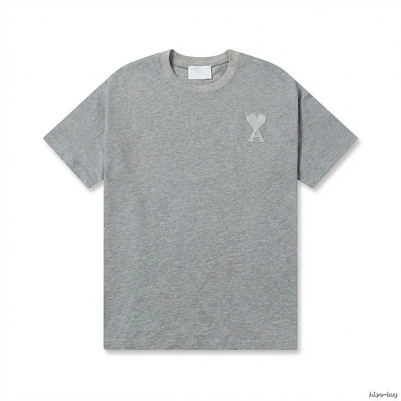 AMI Love Simple Style Gray T-shirt