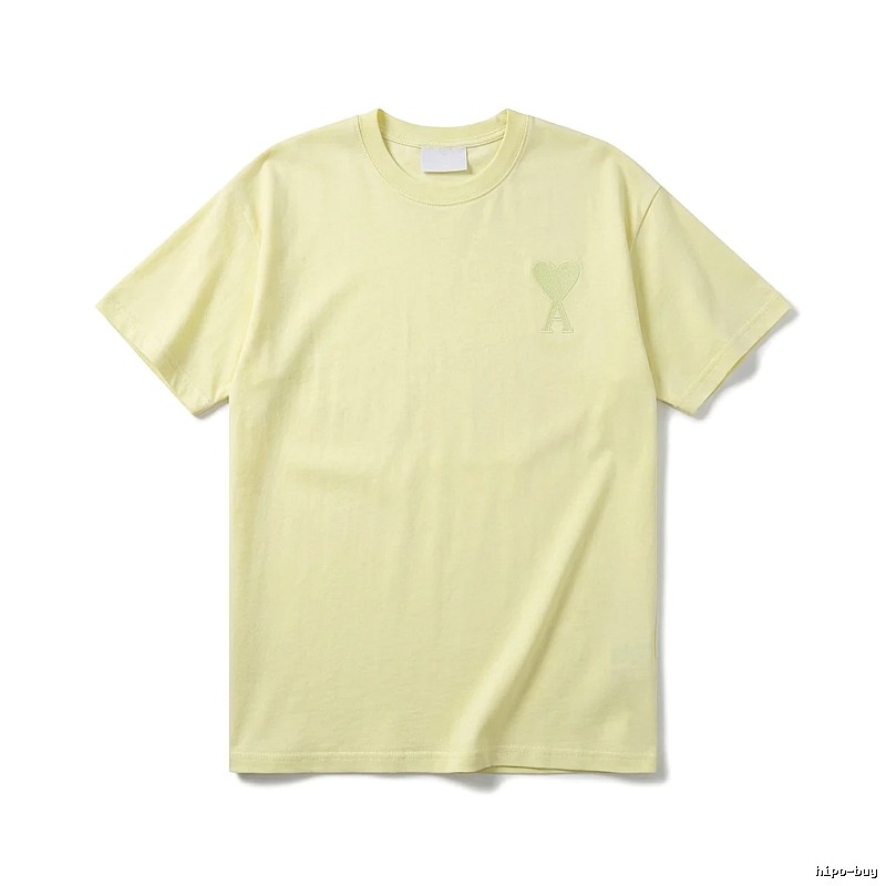 AMI Love Simple Style Yellow T-shirt