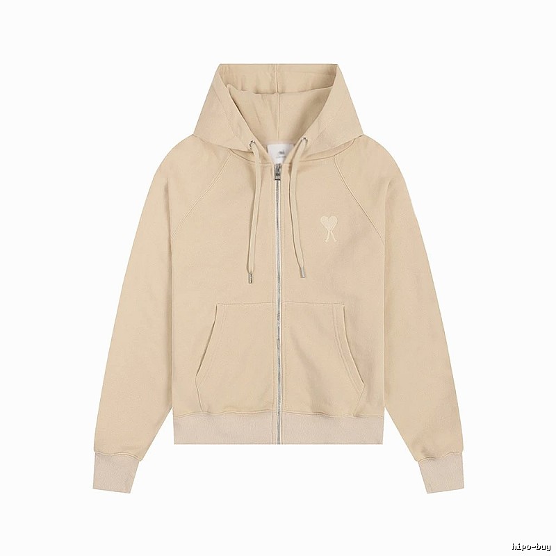 AMI minimalist style beige sweatshirt