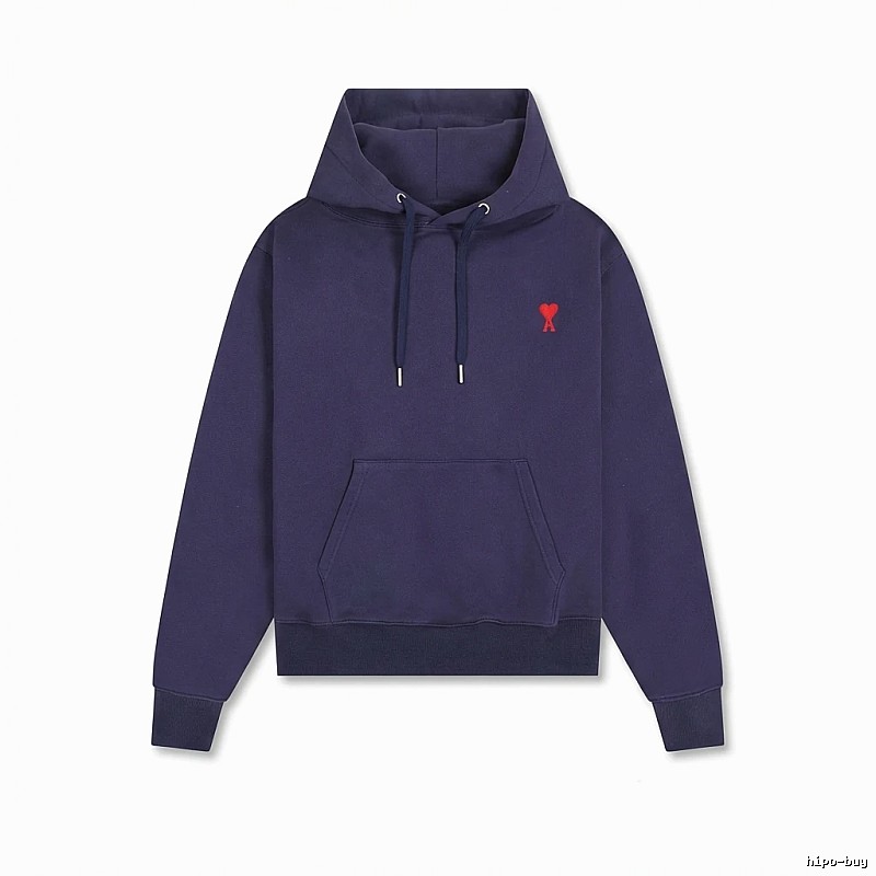 AMI Minimalist Style Navy Blue Sweatshirt