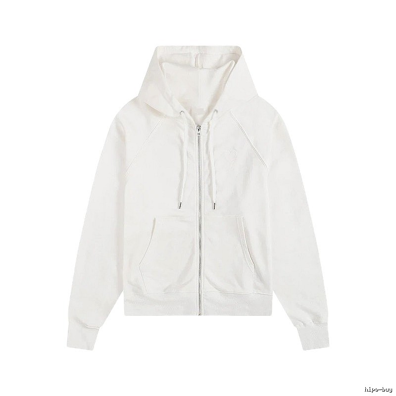 AMI simple style white hoodie